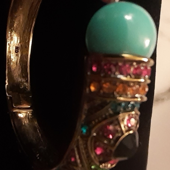 Vintage Heidi Daus cabochon bracelet bangle cuff - Picture 3 of 6